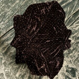 Velvet Polka Dot Top